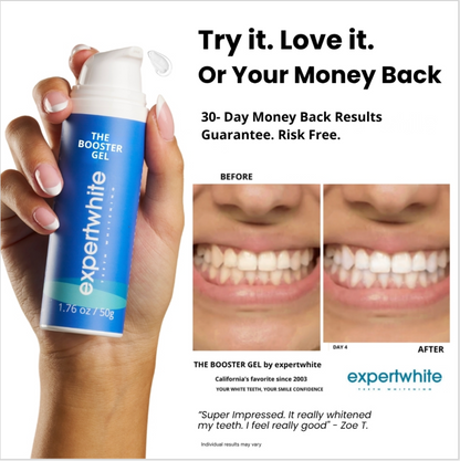 The Booster Gel - The easiest way to whiten your teeth.
