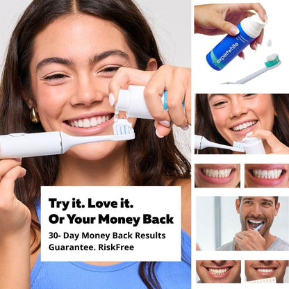 The Booster Gel: Pump. Brush. Whiter Teeth.