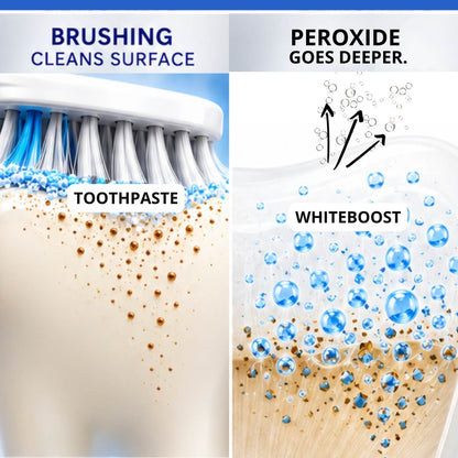 The Booster Gel: Pump. Brush. Whiter Teeth.
