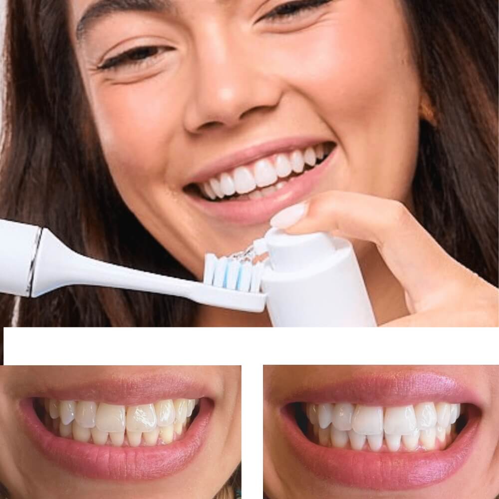 The Booster Gel: Pump. Brush. Whiter Teeth.